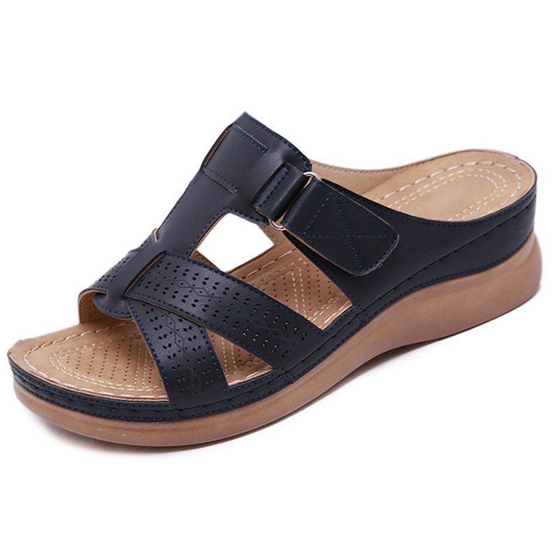 Women's Open-Toe Wedge Sandals with Cushioned Sole — Comfortable Summer Sandals for Everyday Wear & Travel | Koossa