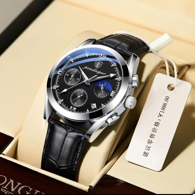 Men's Rose Gold Analogue Watch with Roman Numerals — Classic Dress Watch for Formal & Everyday Wear | Koossa