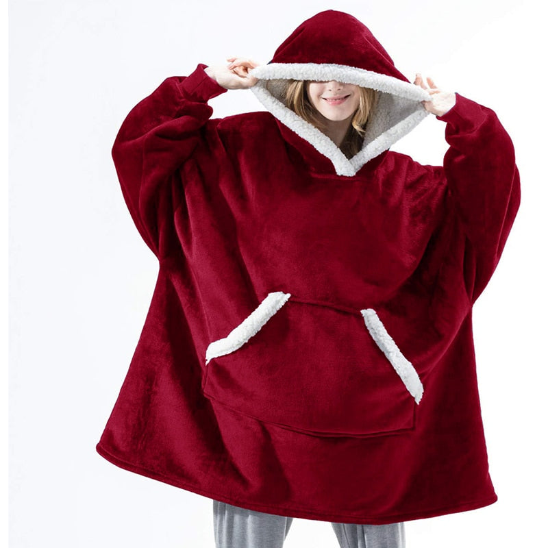 Oversized Hooded Blanket Wrap — Cosy Loungewear for Relaxing at Home & Snuggling on the Sofa | Koossa