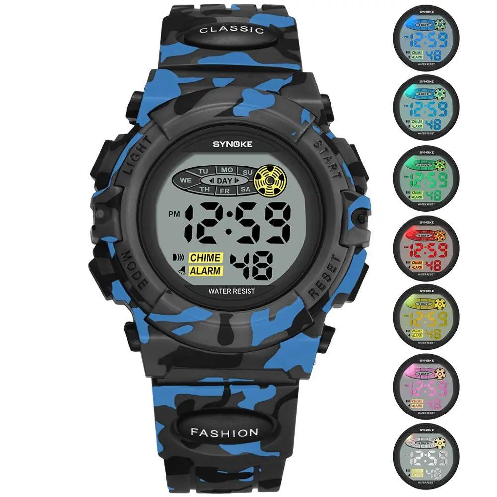 Kids Digital Sports Watch Waterproof with Stopwatch Date Alarm LED Backlight Silicone Band for Boys Girls School Outdoor Activities Time | Lonoma