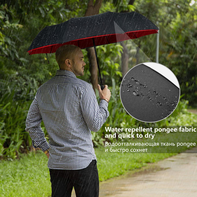 Inverted Automatic Umbrella Windproof Reverse Fold Rain Protection for Commute Travel Outdoor Men Women 6 Colors UV Block | Lonoma