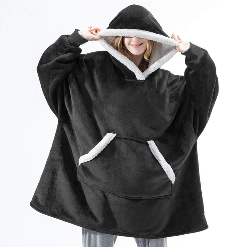 Oversized Hooded Blanket Wrap — Cosy Loungewear for Relaxing at Home & Snuggling on the Sofa | Koossa