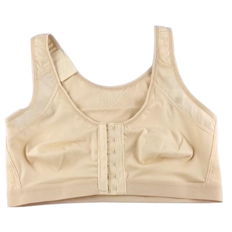 Women's Posture Support Bra, Back Support Front Closure Bra with Adjustable Straps, Breathable Everyday Comfort Shoulder Support | Lonoma