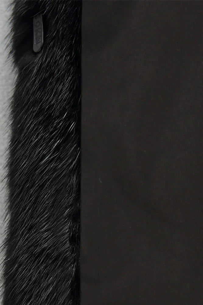 Women's Hooded Faux Fur Coat in Black — Elegant Long Outerwear for Winter | Koossa