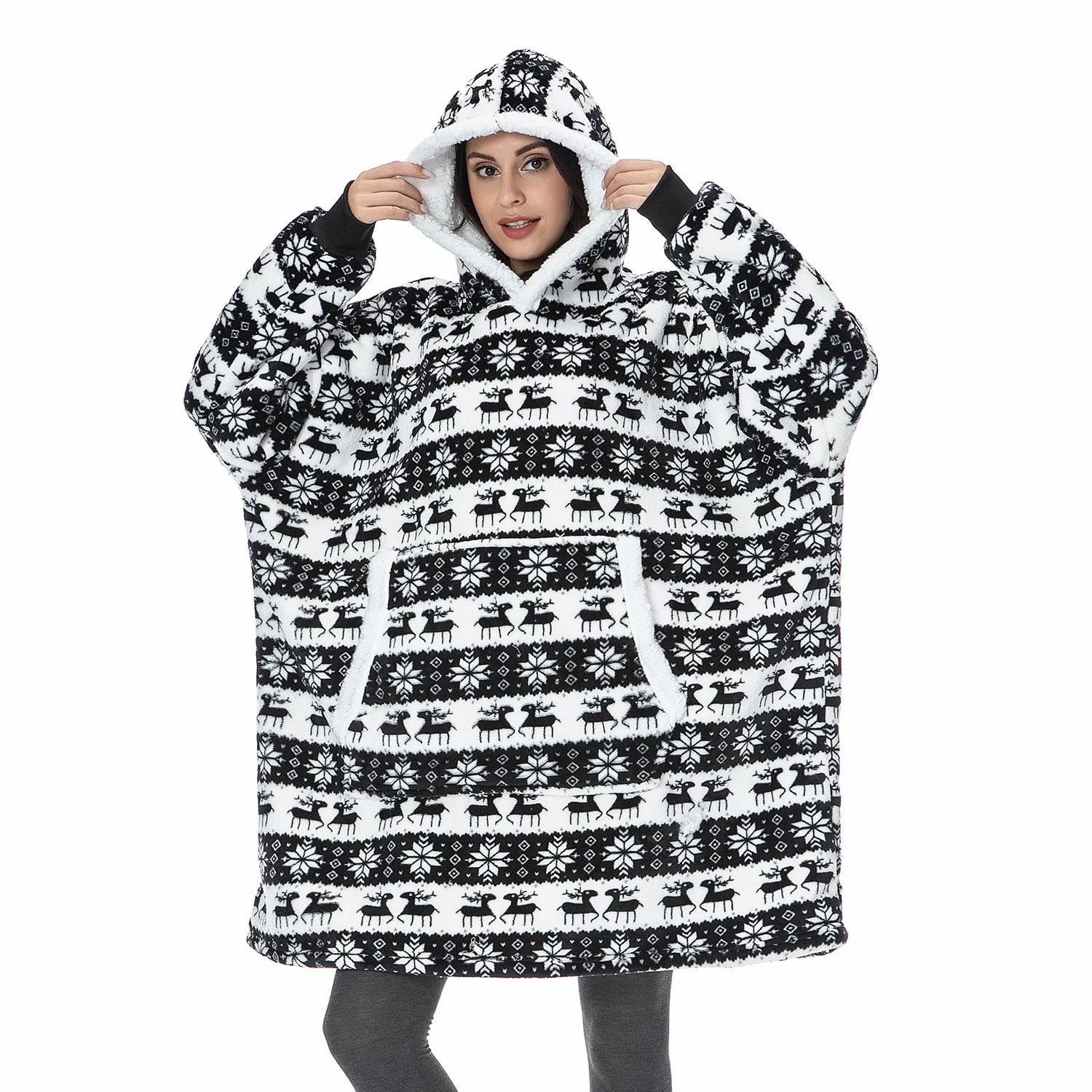 Oversized Hooded Blanket Wrap — Cosy Loungewear for Relaxing at Home & Snuggling on the Sofa | Koossa