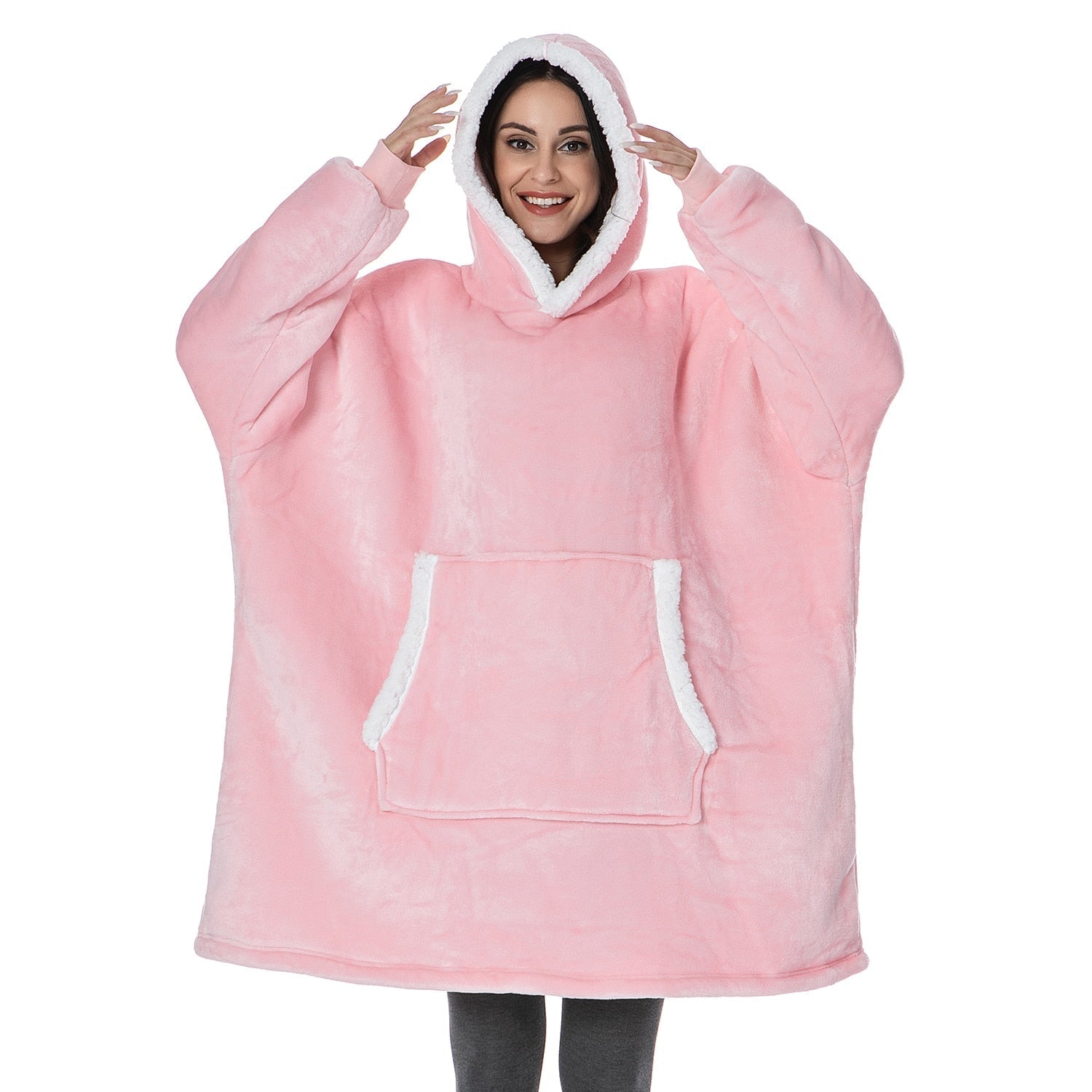 Oversized Hooded Blanket Wrap — Cosy Loungewear for Relaxing at Home & Snuggling on the Sofa | Koossa