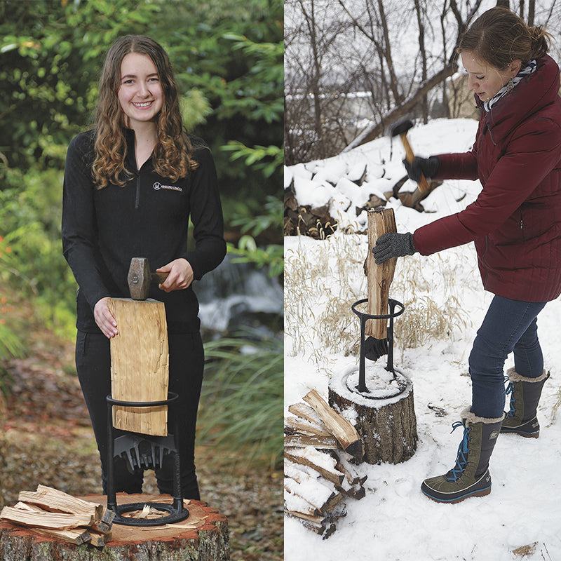 Fendeur à Bois Manuel en Fonte Robuste 27 cm pour Bûches de Cheminée Poêle et Camping Extérieur Sécurisé | Koossa