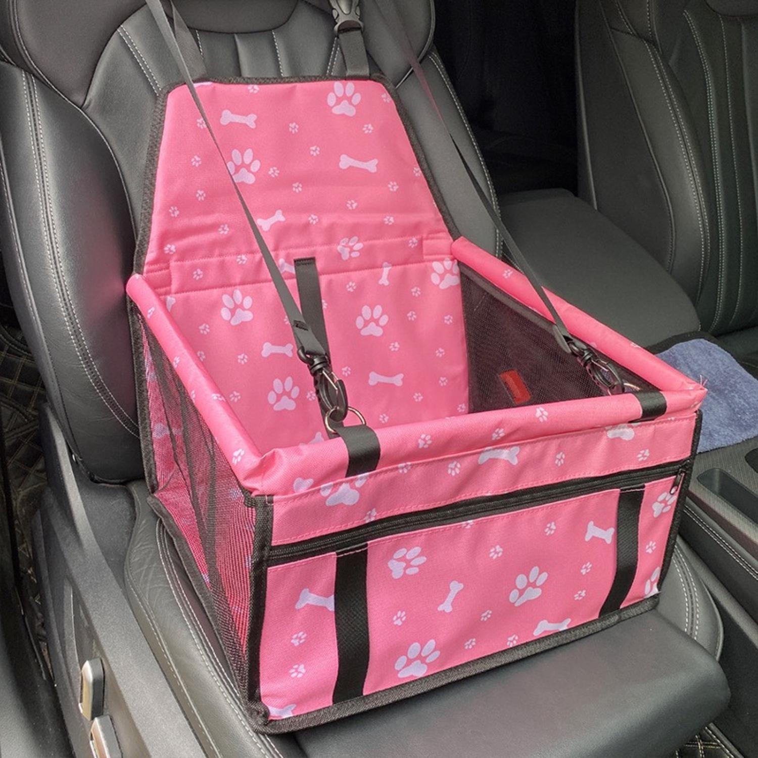 Dog Car Seat Booster Waterproof Oxford Anti-Slip Small Medium Dogs Travel Safety Seat Belt Strap Elevated Pet Car Seat Protector | Koossa