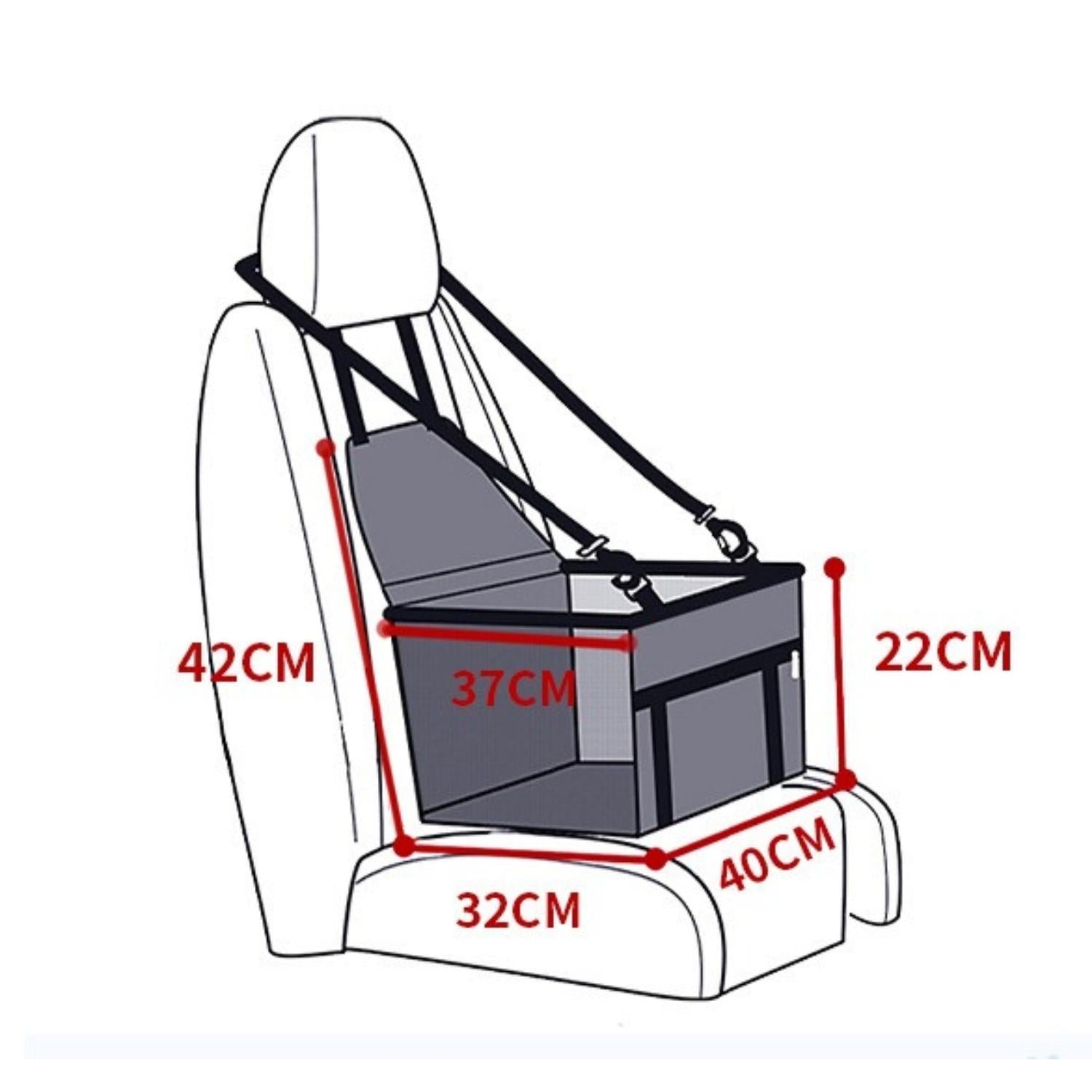 Dog Car Seat Booster Waterproof Oxford Anti-Slip Small Medium Dogs Travel Safety Seat Belt Strap Elevated Pet Car Seat Protector | Koossa