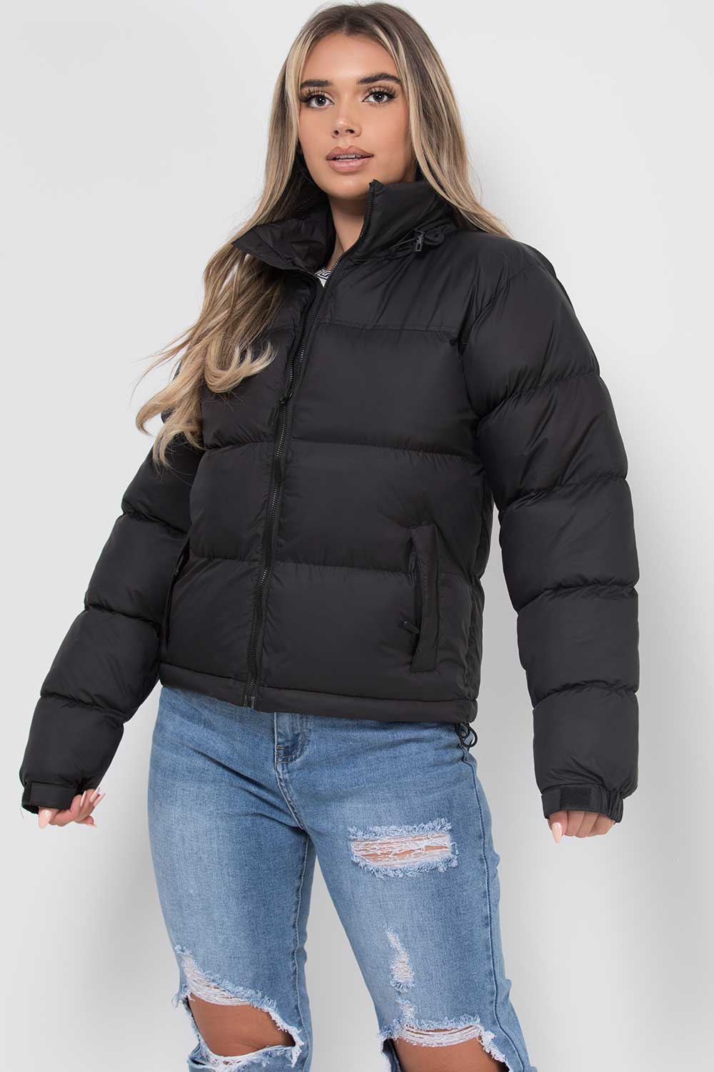 Women's Insulated Long Puffer Coat with Hood – Adjustable Drawstring, Hip-Length Coverage, Secure Zipper Pockets – Winter Warmth for | Lonoma