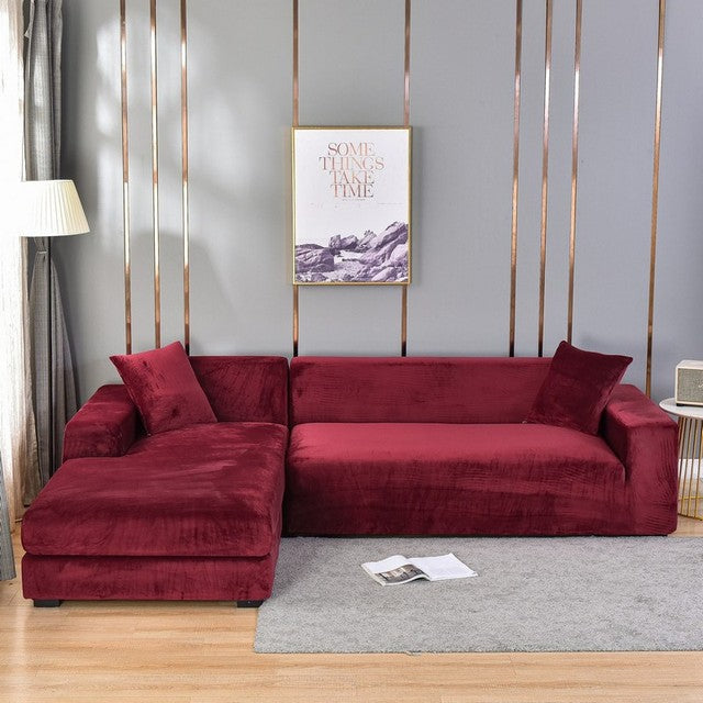 Stretch Velvet Sofa Slipcover, Universal Fit Couch Cover for Living Room, Armchair, Loveseat & 3-Seater Furniture Protector | Lonoma