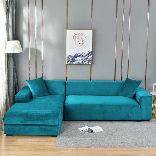 Stretch Velvet Sofa Slipcover, Universal Fit Couch Cover for Living Room, Armchair, Loveseat & 3-Seater Furniture Protector | Lonoma