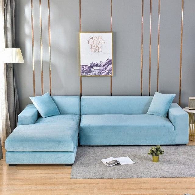 Stretch Velvet Sofa Slipcover, Universal Fit Couch Cover for Living Room, Armchair, Loveseat & 3-Seater Furniture Protector | Lonoma
