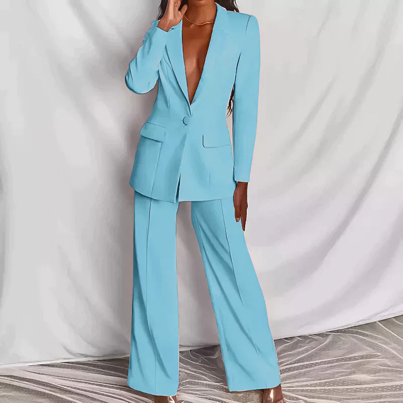 Women's Tailored Blazer and Trouser Set — Smart Two-Piece Suit for Office, Meetings & Formal Events | Koossa