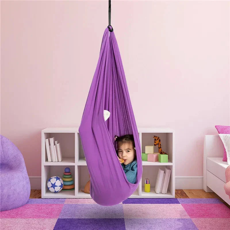 Hamac Suspendu Enfant Coton Bio – Cocon Thérapeutique Éveil Moteur Équilibre Sensoriel Détente Confort | Koossa