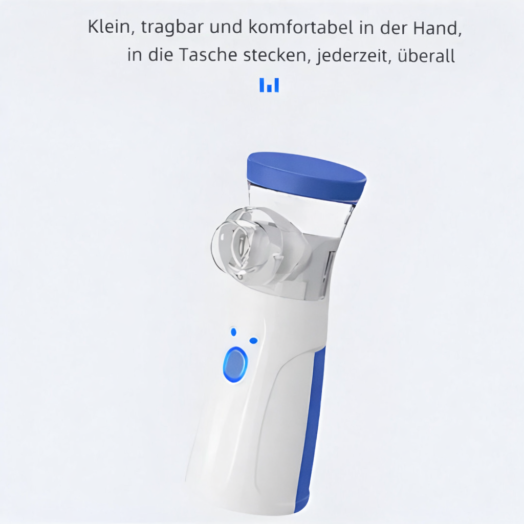 Portable Mesh Nebulizer for Home & Travel – Rechargeable Handheld Inhaler for Kids & Adults – USB Powered Breathing Treatment Device | Lonoma