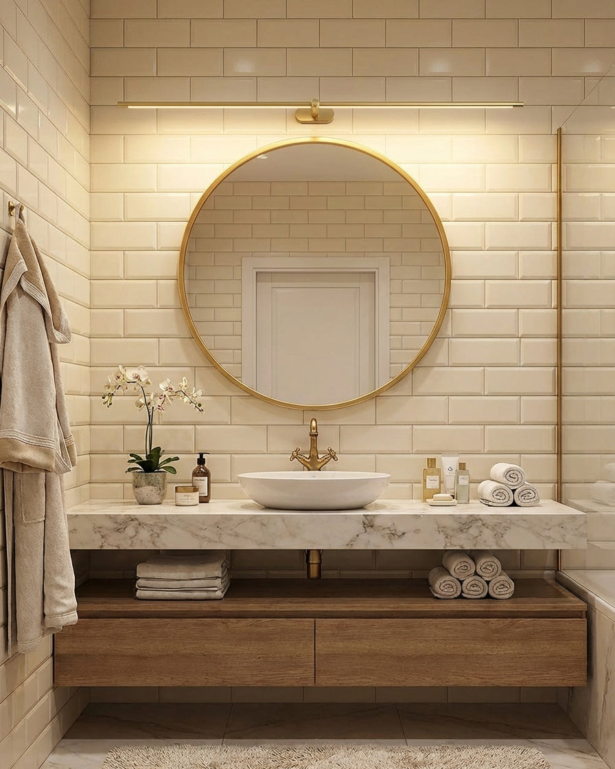 Rechargeable LED Picture Light 27 Inch Gold, Battery Operated Cordless Art Display Sconce, Dimmable Accent Lighting for Hallway Bedroom | Lonoma
