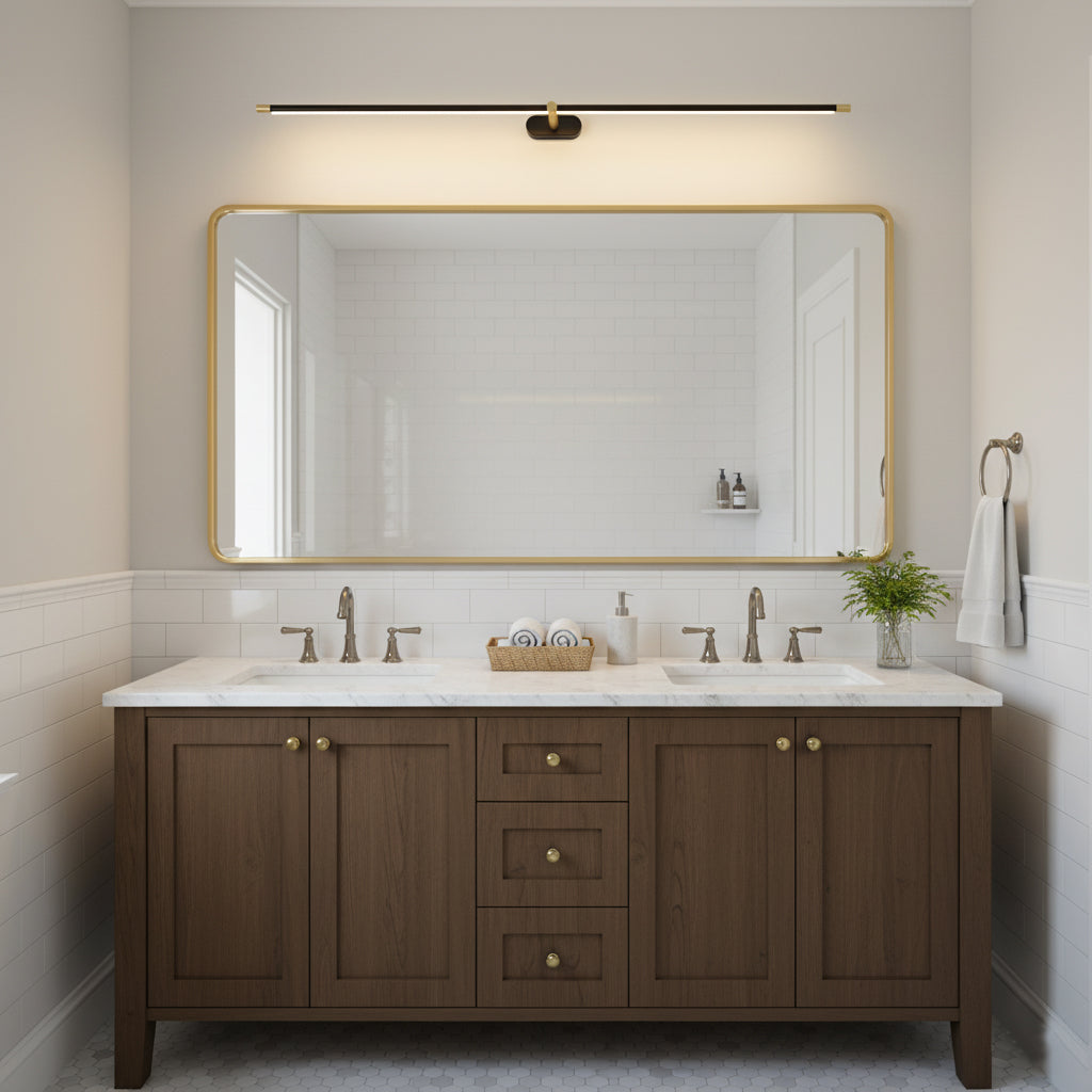Rechargeable LED Picture Light 27 Inch Gold, Battery Operated Cordless Art Display Sconce, Dimmable Accent Lighting for Hallway Bedroom | Lonoma