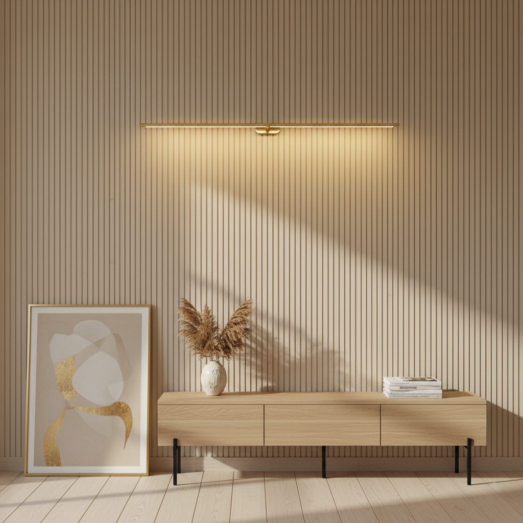 Rechargeable LED Picture Light 27 Inch Gold, Battery Operated Cordless Art Display Sconce, Dimmable Accent Lighting for Hallway Bedroom | Lonoma