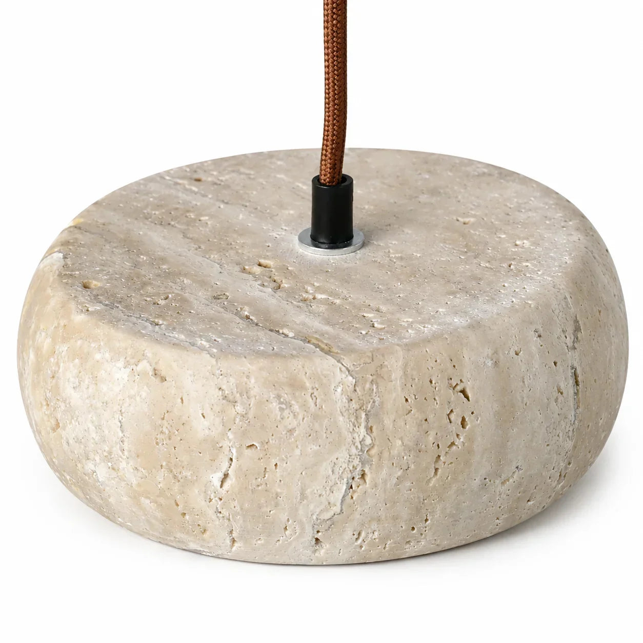 Suspension en Travertine Crème Naturel Style Wabi Sabi pour Salle à Manger Chambre Éclairage Doux Minimaliste | Koossa