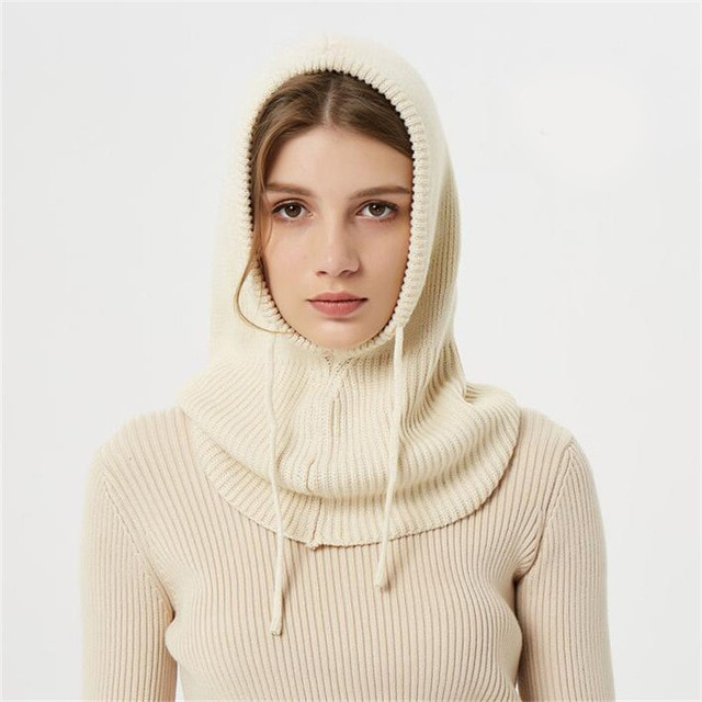 Women's Hooded Scarf — Warm Winter Neck Warmer with Adjustable Drawstrings for Cold Weather | Koossa