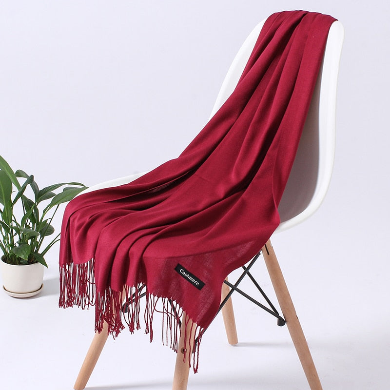 Women's Winter Scarf Soft Polyester Wrap Shawl Neck Warmer for Cold Weather Versatile Accessory for Daily Wear Office Outings | Lonoma