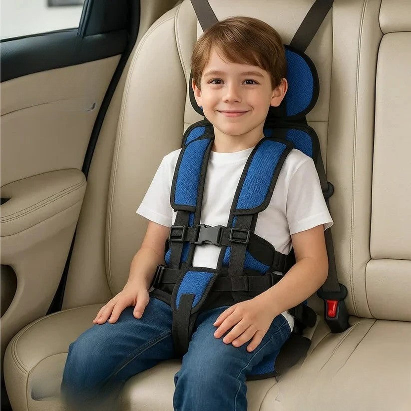 Portable Child Travel Safety Harness Seat, 5-Point Foldable Design for Taxis, Rental Cars & Everyday Outings, Toddlers & Kids | Lonoma