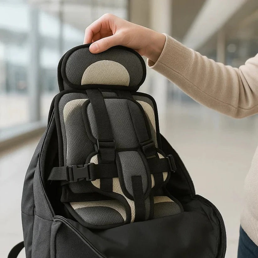 Portable Child Travel Safety Harness Seat, 5-Point Foldable Design for Taxis, Rental Cars & Everyday Outings, Toddlers & Kids | Lonoma