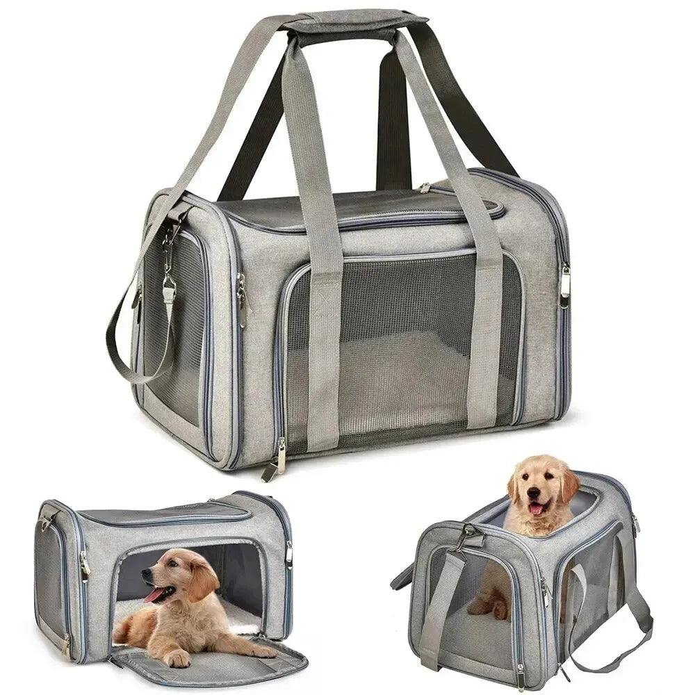 Pet Carrier Bag Airline Approved Small Medium Dog Cat Travel Soft-Sided Ventilated Shoulder Strap Portable | Koossa