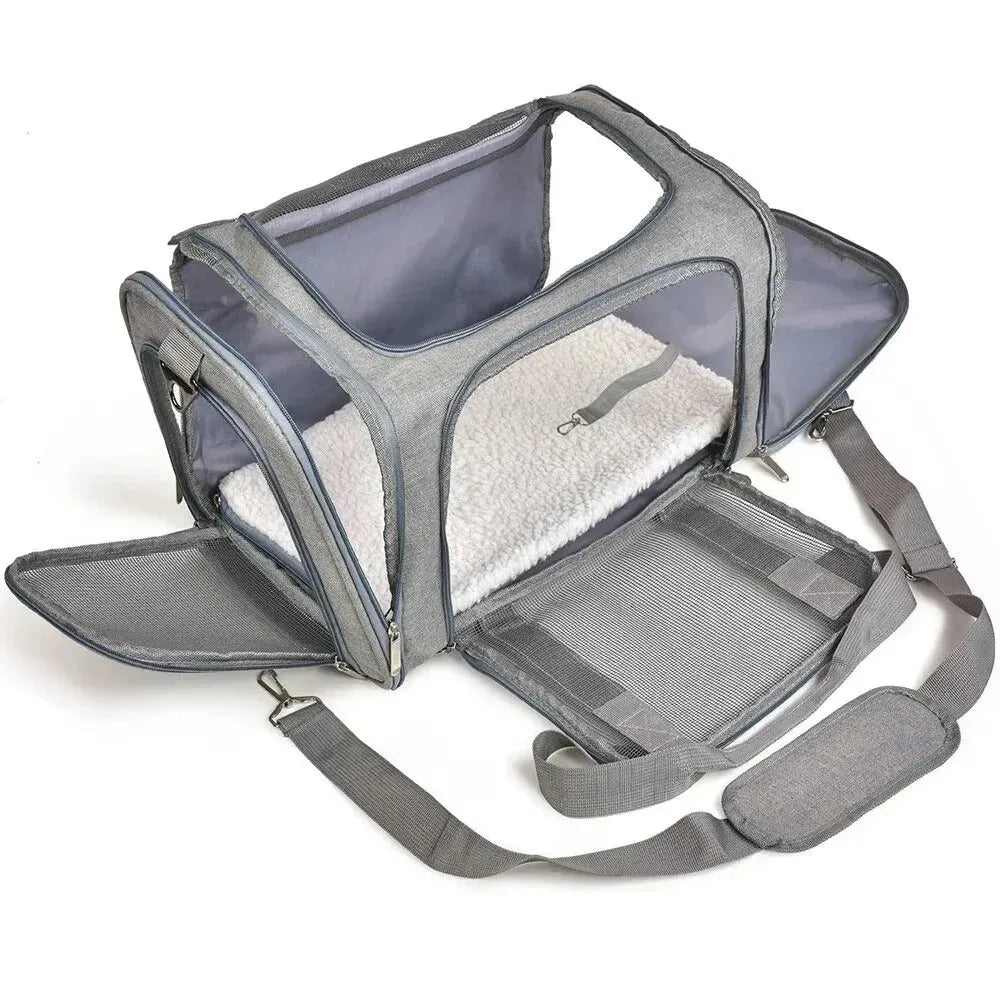 Pet Carrier Bag Airline Approved Small Medium Dog Cat Travel Soft-Sided Ventilated Shoulder Strap Portable | Koossa