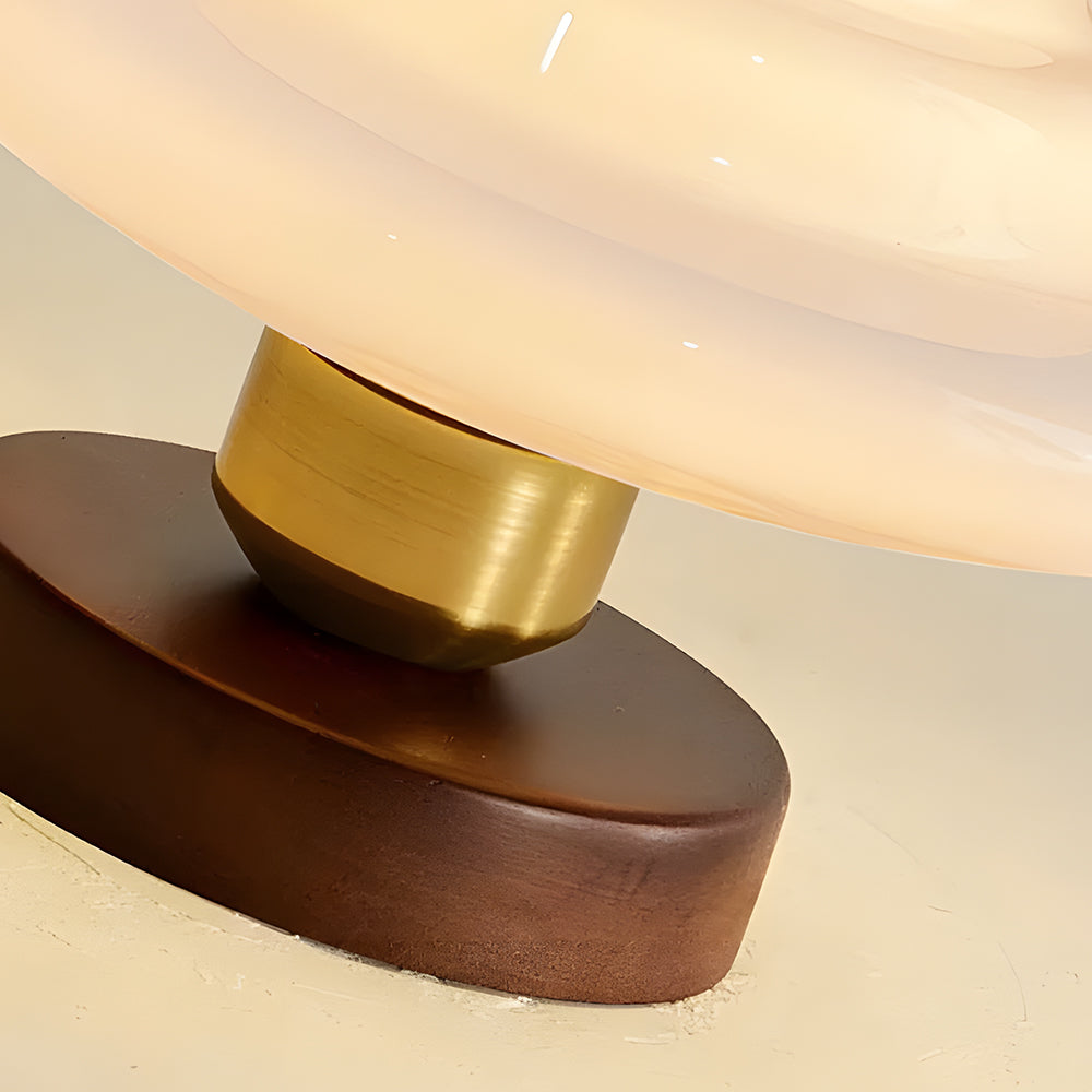 Plafonnier Bois Noyer et Verre Cuivré E27 Style Scandinave pour Entrée Cuisine Salon Luminaire Nordique Naturel | Koossa