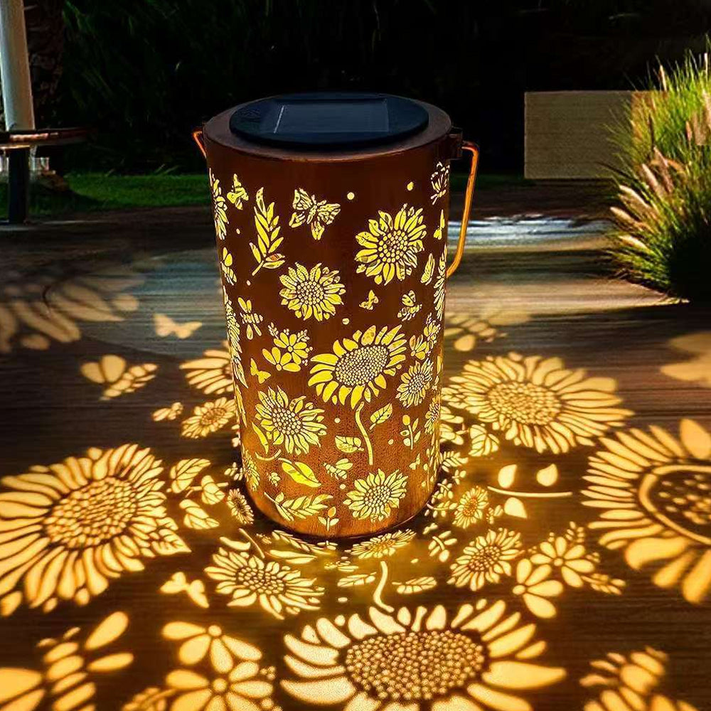 Lanterne solaire décorative motif arbre de vie IP55 pour jardin terrasse villa à suspendre ou poser LED blanc | Koossa