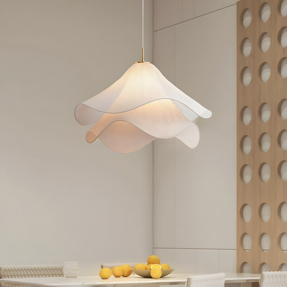 Plafonnier Fleur Textile Métal E27 Lumière Douce Salon Salle à Manger Chambre Décoration Poétique Design Élégant | Koossa