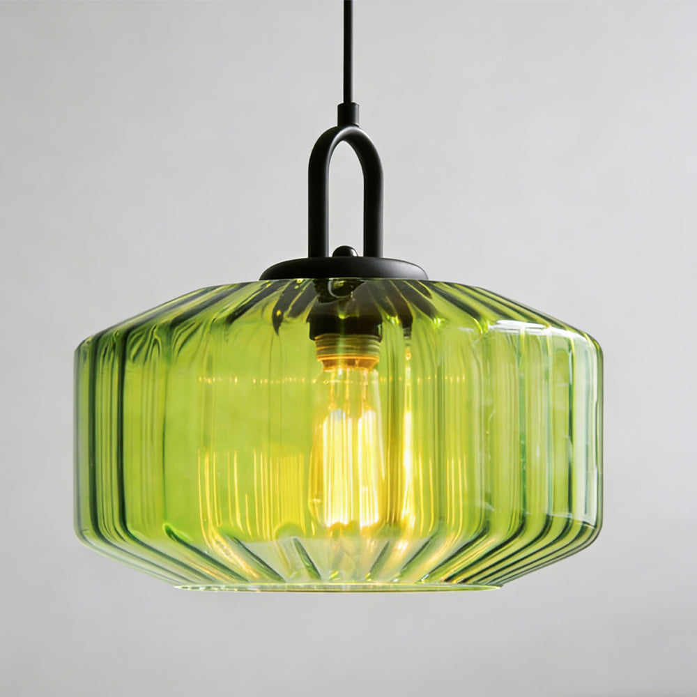 Hand-Blown Glass Pendant Light, 11 in Integrated LED Hanging Fixture for Kitchen, Dining Room, Hallway, Entryway & Bedroom Ceiling | Lonoma