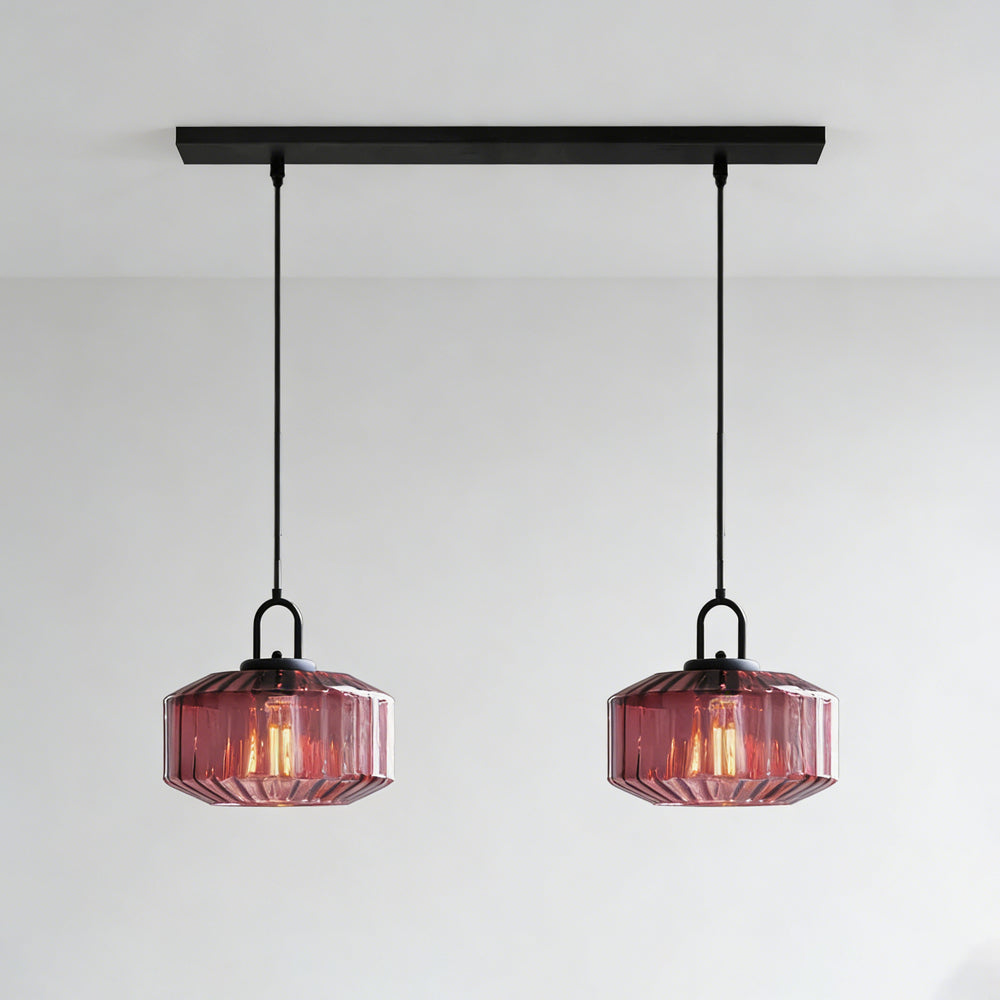 Hand-Blown Glass Pendant Light, 11 in Integrated LED Hanging Fixture for Kitchen, Dining Room, Hallway, Entryway & Bedroom Ceiling | Lonoma