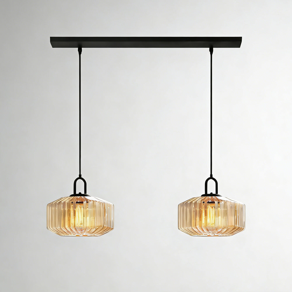 Hand-Blown Glass Pendant Light, 11 in Integrated LED Hanging Fixture for Kitchen, Dining Room, Hallway, Entryway & Bedroom Ceiling | Lonoma