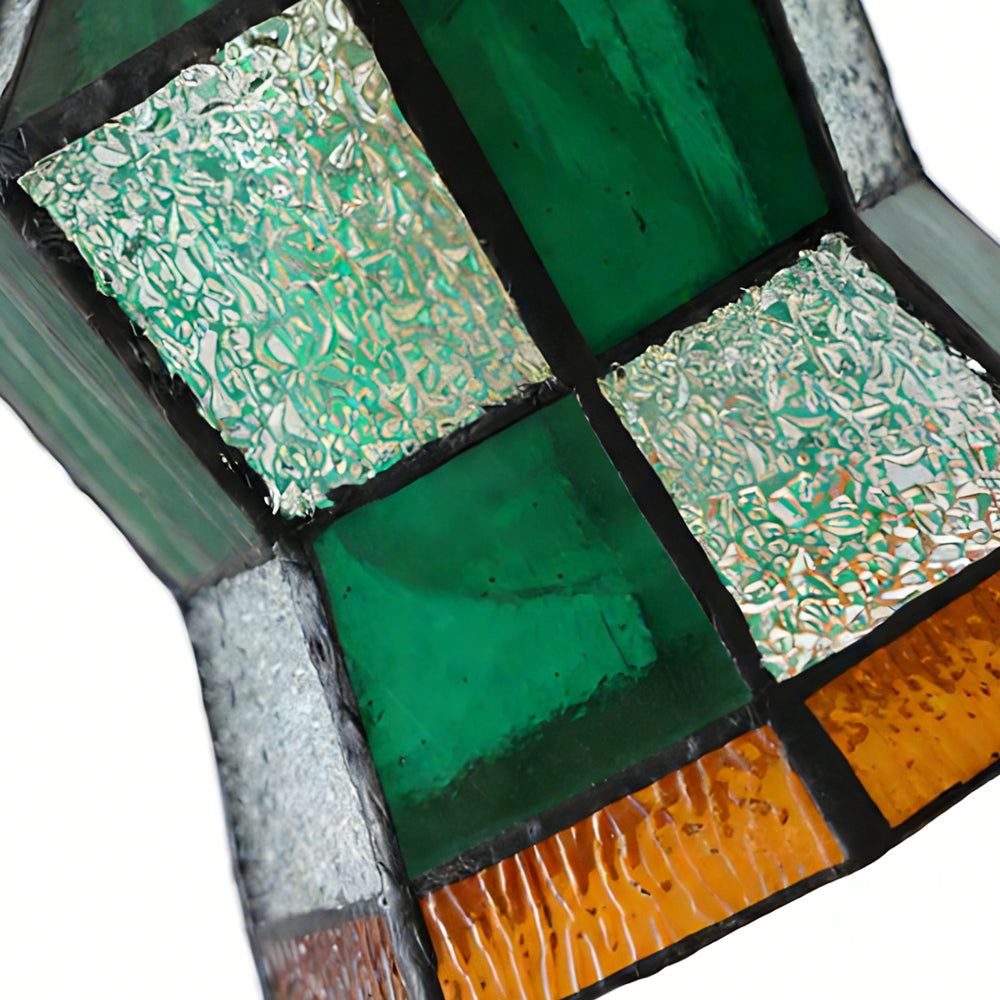 Applique murale Art déco en verre coloré et cuivre culot E27 pour entrée bureau salon ambiance chaleureuse | Koossa