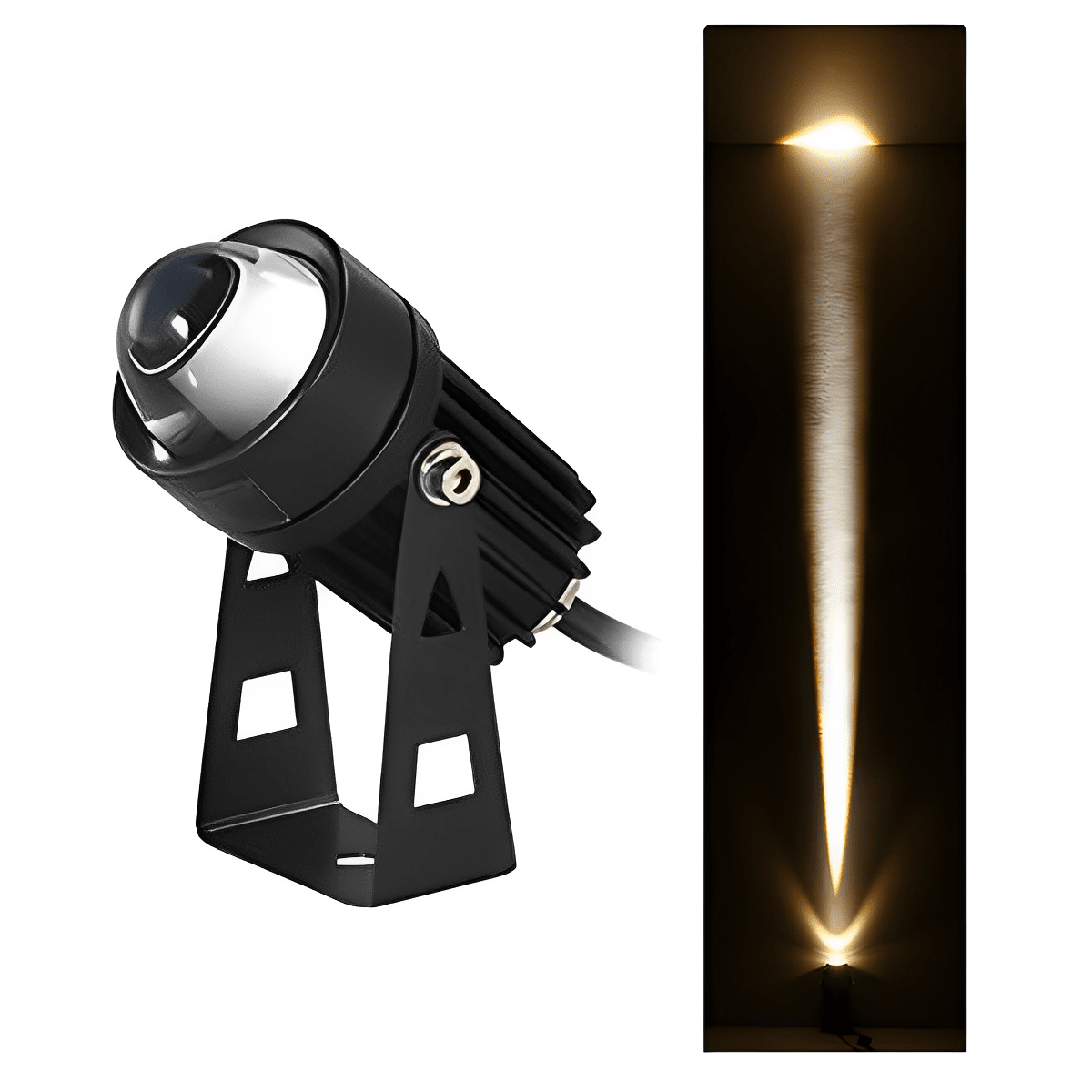 LED Outdoor Spotlight IP67 Waterproof Aluminum, Warm White Landscape Flood Light for Facade, Garden, Driveway & Wall Washing | Lonoma