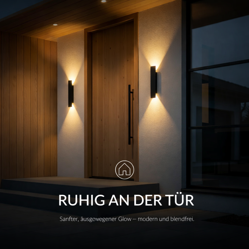 Applique murale LED extérieure IP65 aluminium noir éclairage bidirectionnel blanc chaud façade terrasse | Koossa