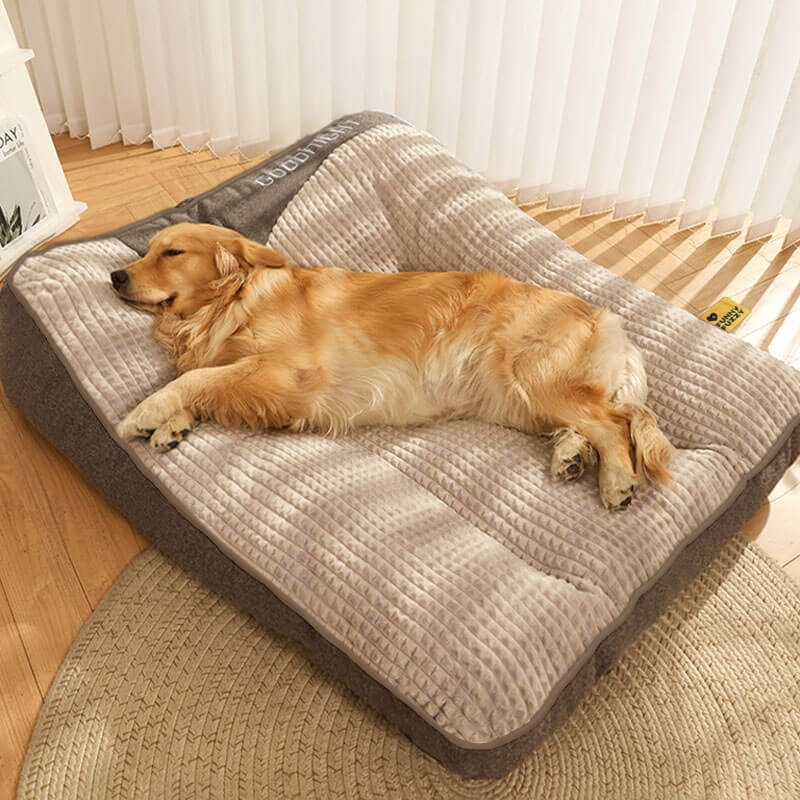 Dog Bed Crystal Velvet Shredded Foam XL XXL 3XL Large Dogs Orthopaedic Cushion Anti-Slip Senior Dog Mattress | Koossa