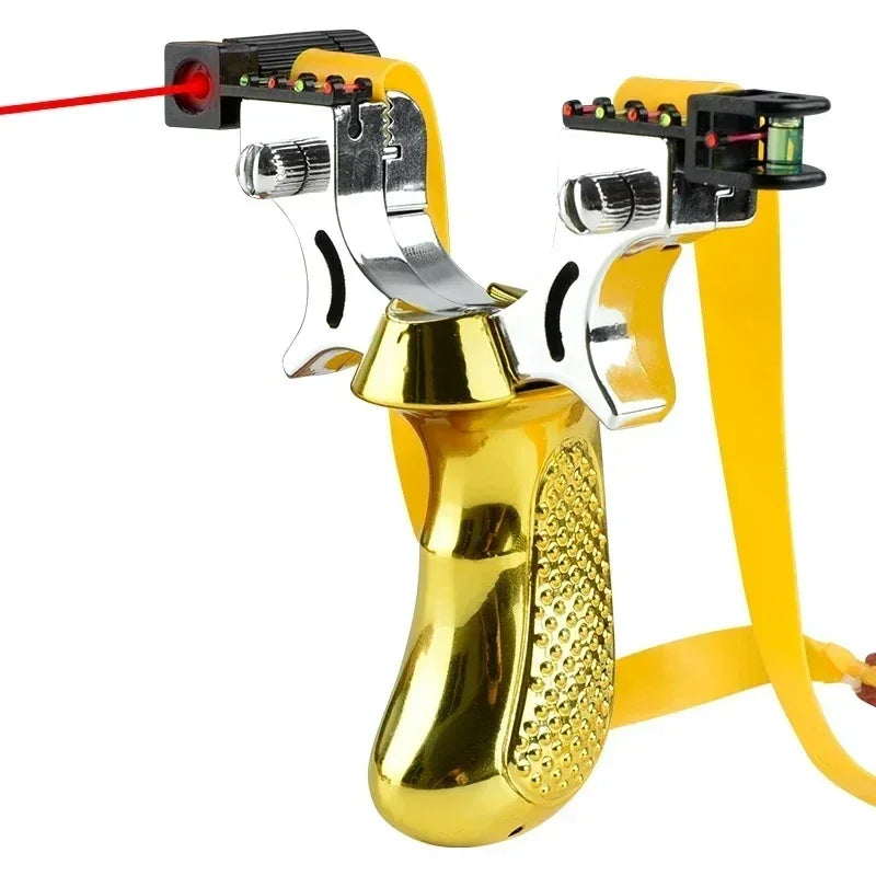 Lance-pierre de précision avec viseur LED, niveau à bulle intégré et poignée ergonomique pour tir sportif extérieur | Koossa