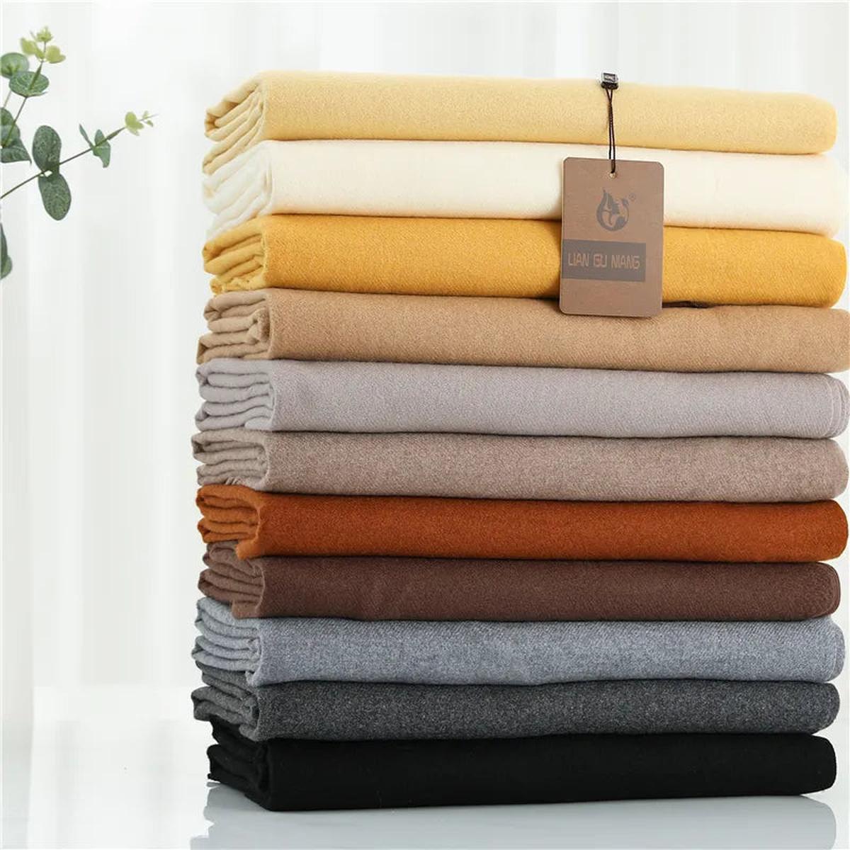 Women's Pure Wool Scarf — Elegant Winter Scarf with Fringe Detail for Cold Weather & Formal Occasions | Koossa