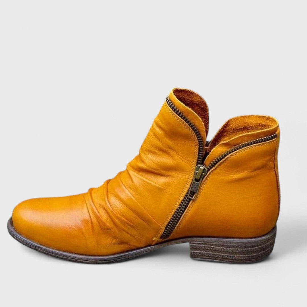 Women's Orthopedic Ankle Boots with Supportive Insole | Cushioned Comfort Footwear for All-Day Wear | Classic Leather-Effect Finish | Available in Six Elegant Colours | Koossa