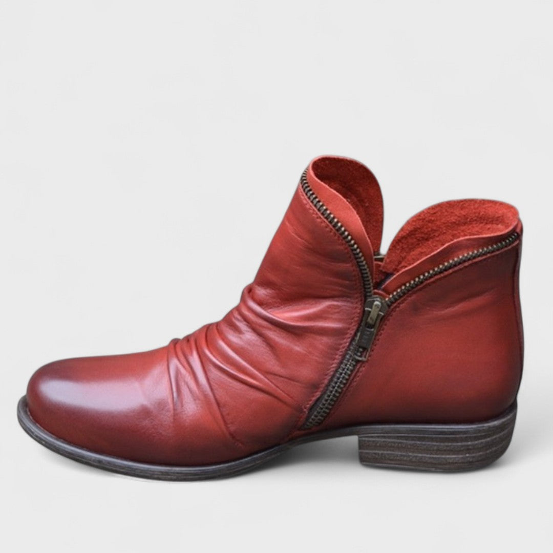 Women's Orthopedic Ankle Boots with Supportive Insole | Cushioned Comfort Footwear for All-Day Wear | Classic Leather-Effect Finish | Available in Six Elegant Colours | Koossa