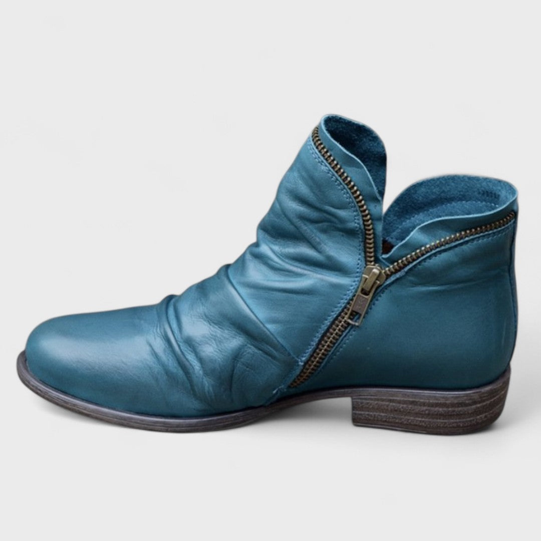 Women's Orthopedic Ankle Boots with Supportive Insole | Cushioned Comfort Footwear for All-Day Wear | Classic Leather-Effect Finish | Available in Six Elegant Colours | Koossa