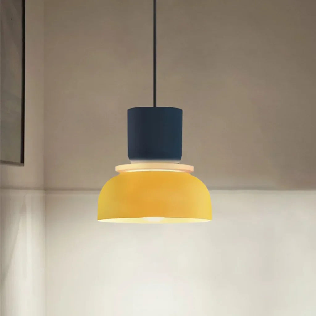 Suspension Scandinave Bicolore à Deux Abat-Jours Superposés pour Salle à Manger et Séjour Contemporain | Koossa