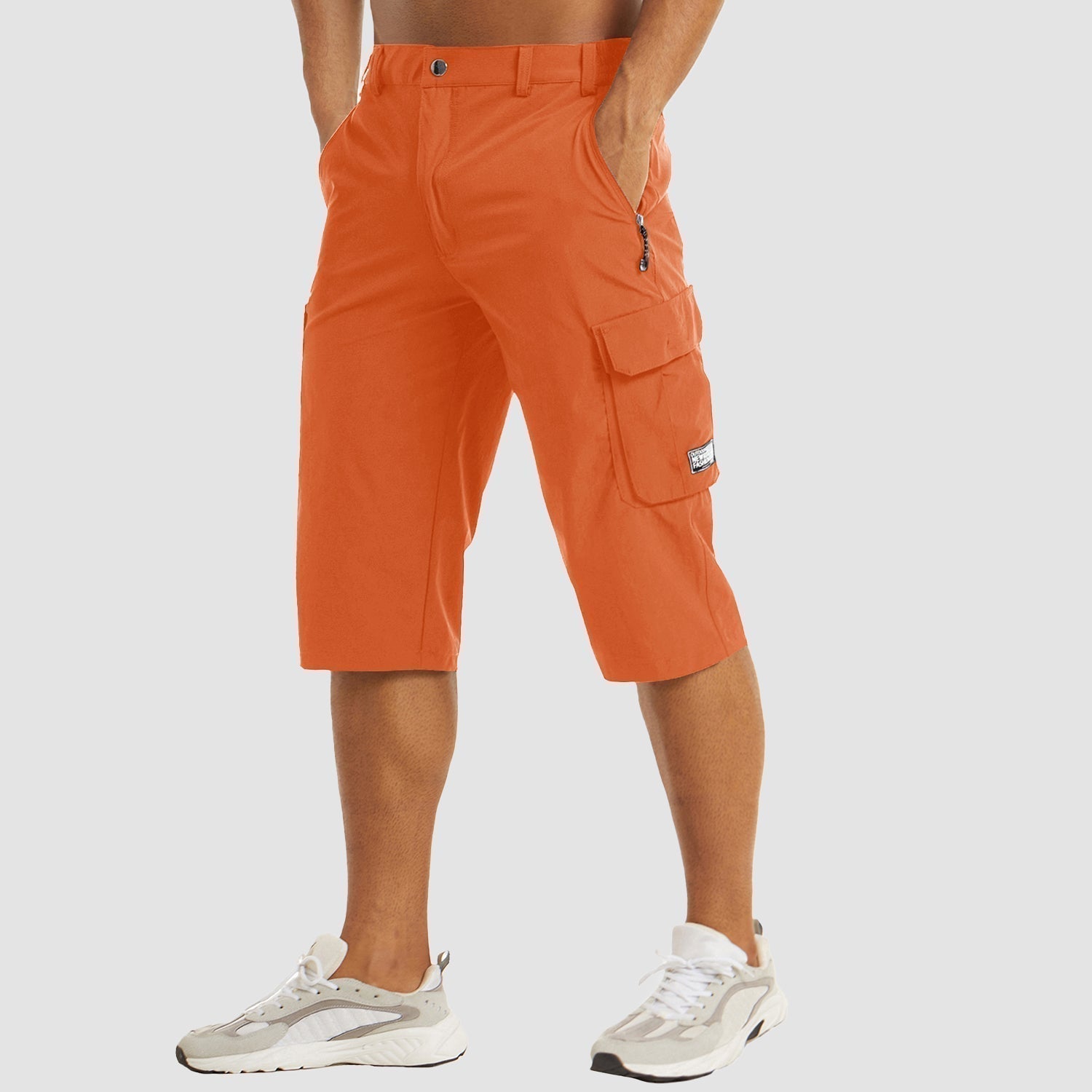 Men's Stretch Cargo Shorts with Zip Pockets in Multiple Colours Casual Summer Holiday Weekend Wear | Koossa