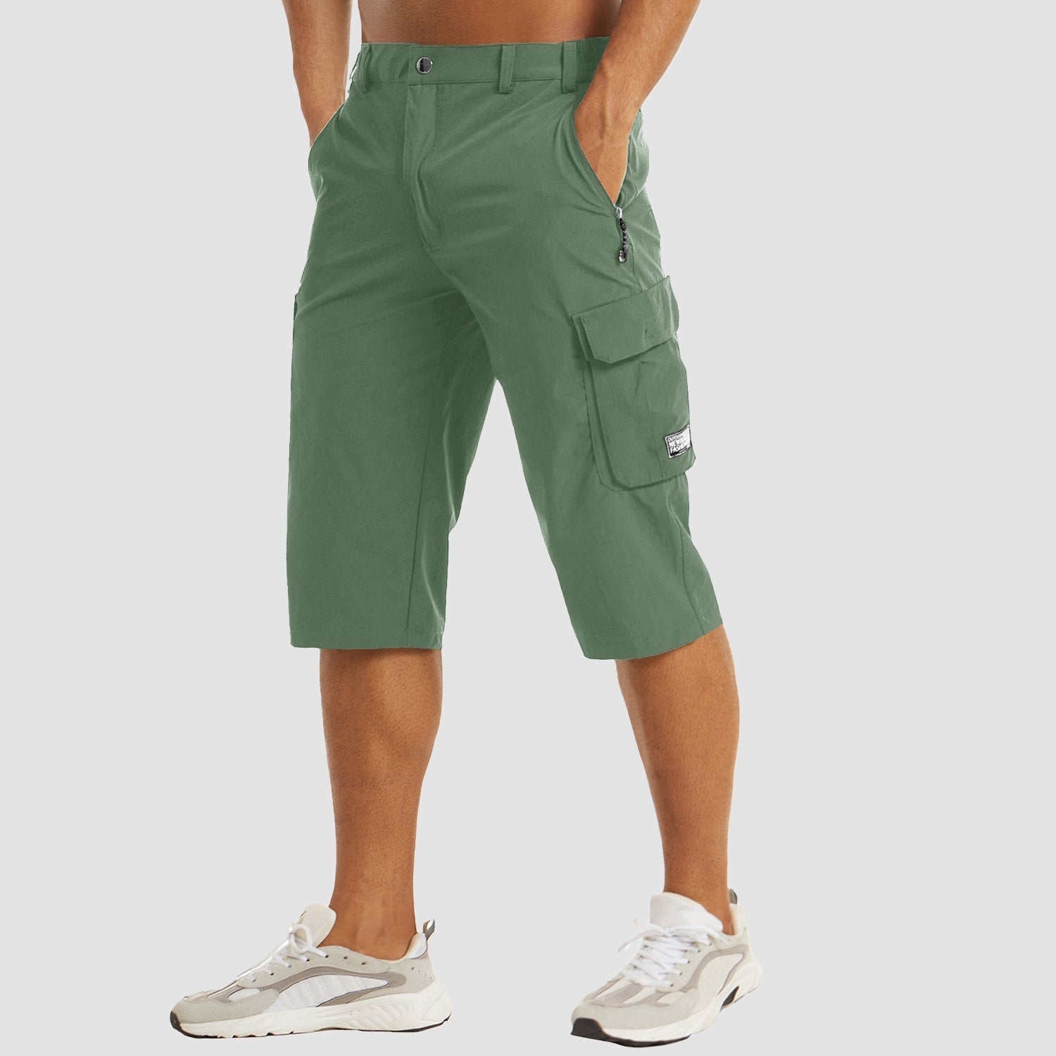 Men's Stretch Cargo Shorts with Zip Pockets in Multiple Colours Casual Summer Holiday Weekend Wear | Koossa