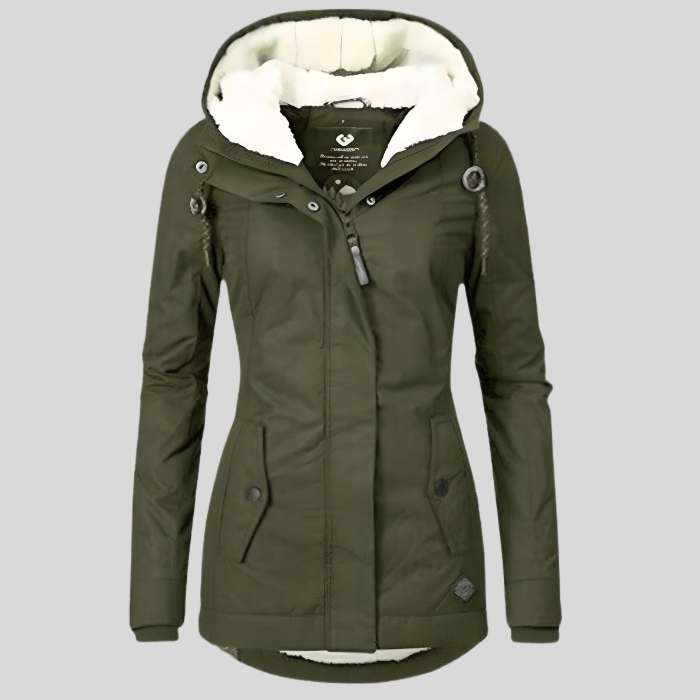 Women's Hooded Puffer Coat — Long Padded Winter Jacket for Cold Weather & Everyday Wear | Koossa