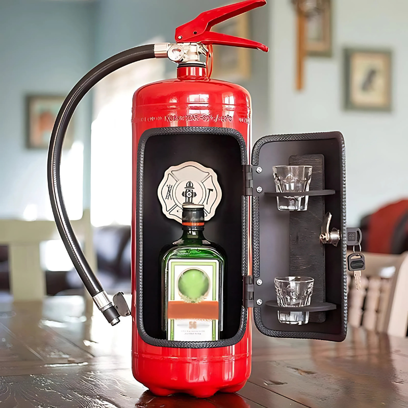Bar d'appoint en métal recyclé avec porte-bouteilles et support à verres style industriel pour cuisine | Koossa